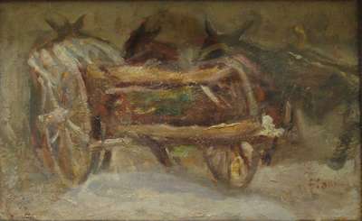 Carts with horses - Ciani Cesare